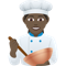 Woman Cook- Dark Skin Tone emoji on Emojione